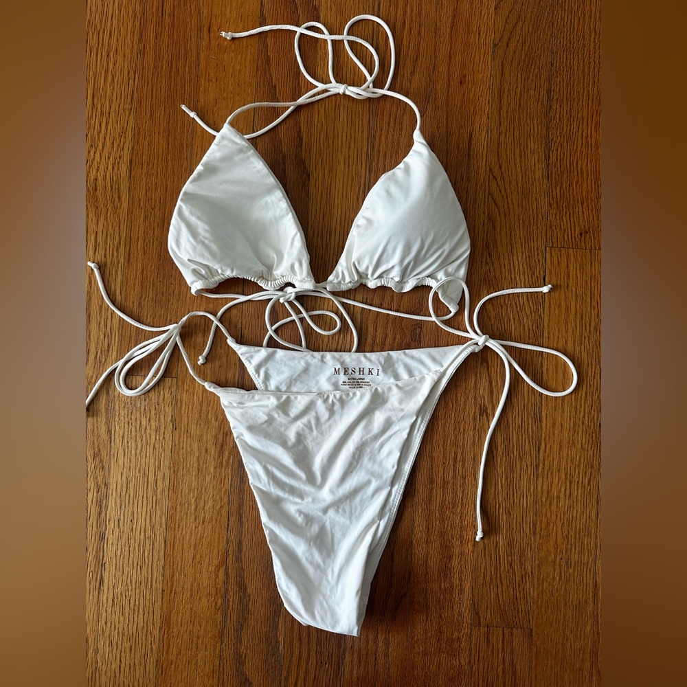 Meshki White Bikini Set